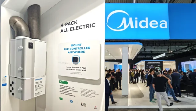 MCE2026-midea-h-pack-stand A MCE 2026 Midea ha presentato H-Pack, la pompa di calore che può prendere il posto di una caldaia.