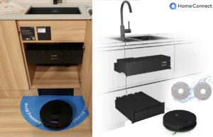 Bosch: il robot aspirapolvere da incasso scompare sotto il lavello dopo aver pulito Robot aspirapolvere da incasso Bosch BCRI3BX1