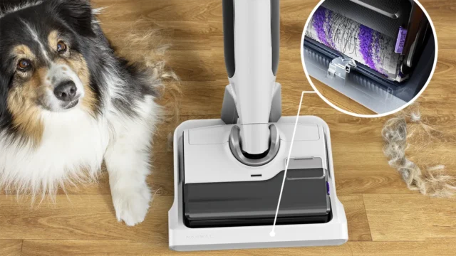 Rowenta X-Clean 12 offre 5 modalità di pulizia: silenziosa, aspirazione liquidi, superfici legnose, automatica e MAX.