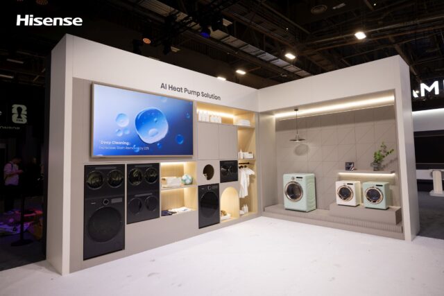 Lavatrice e asciugatrice Hisense nelle configurazioni verticali dedicate al bucato